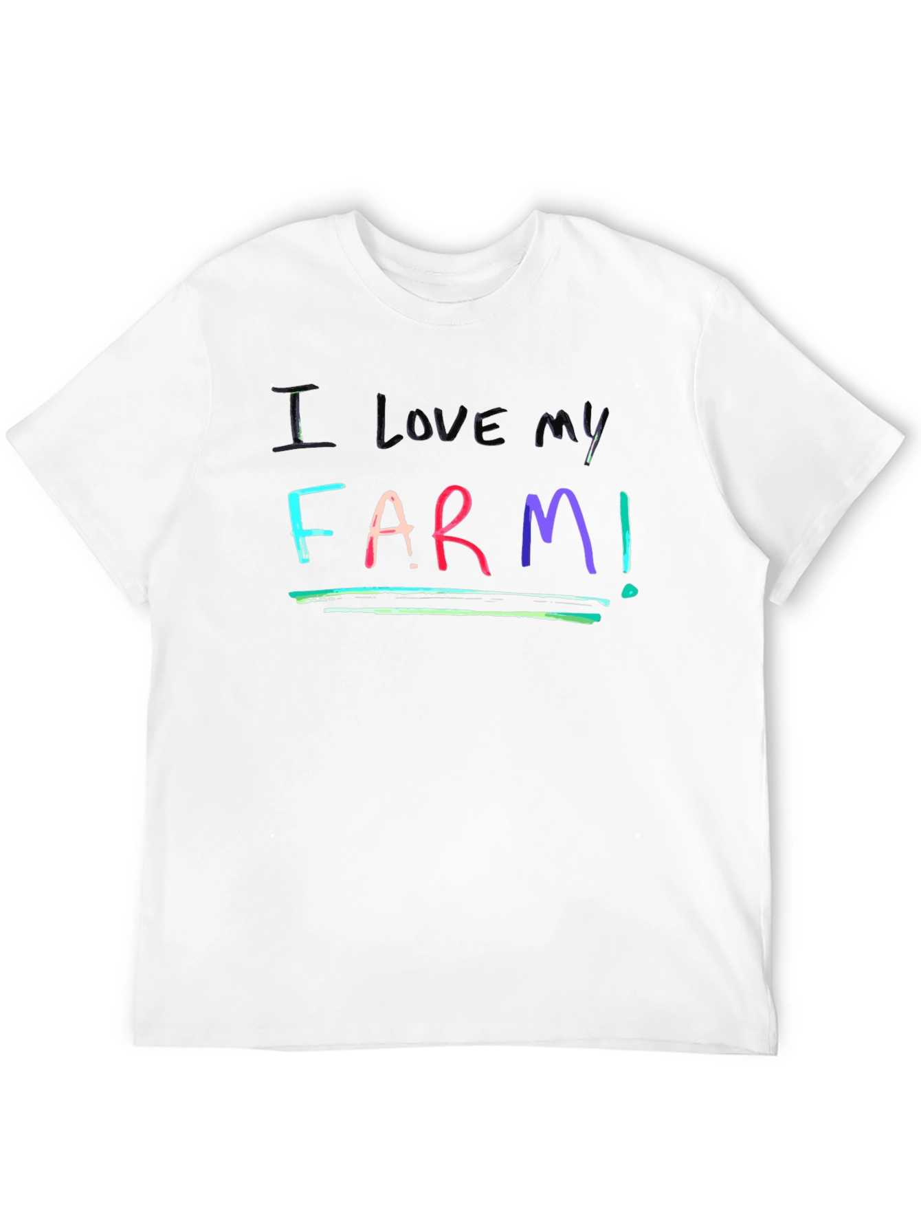 Black I Love My Farm T-Shirt view 12