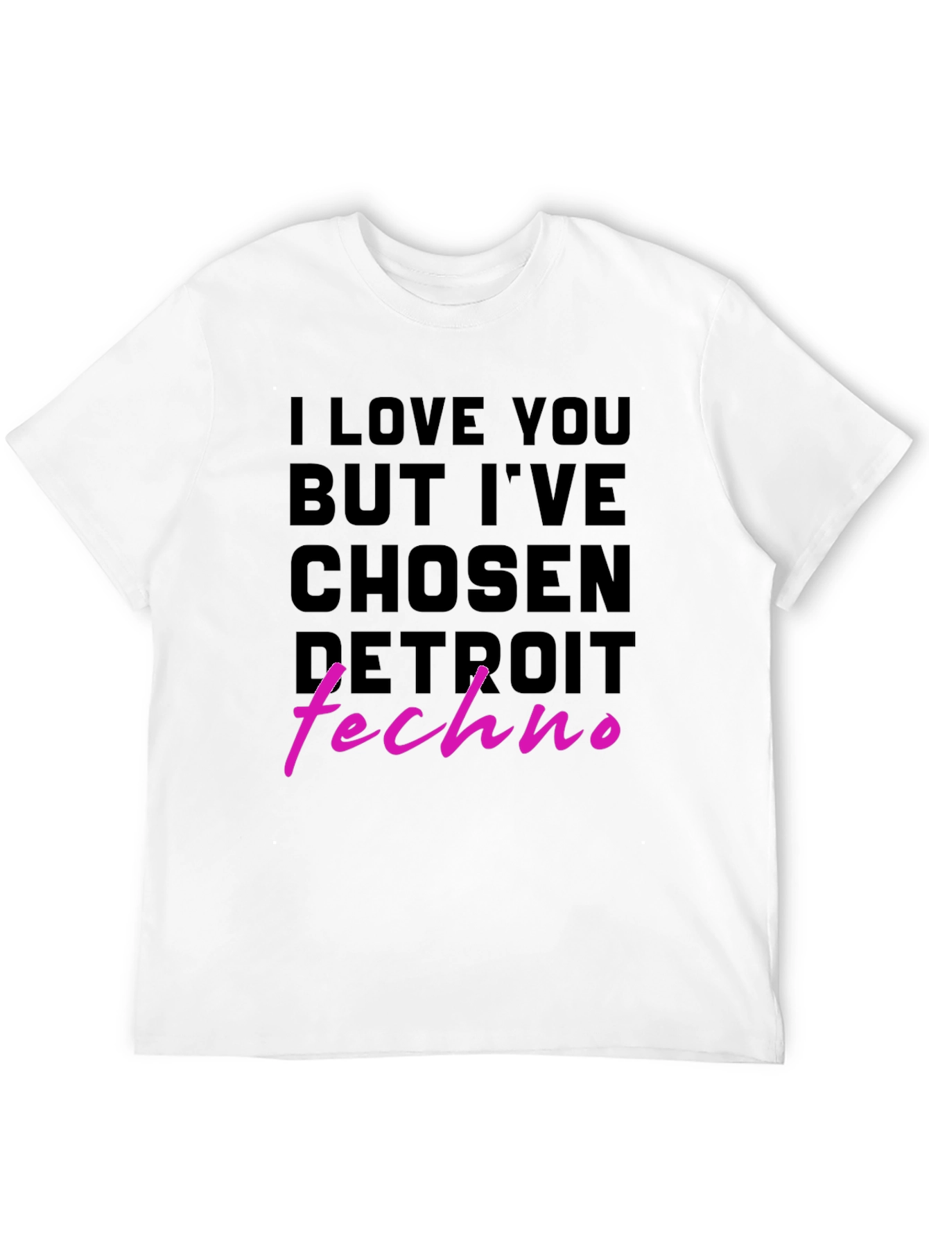 Black I Love You But Detroit Techno Graphic Tee view 12