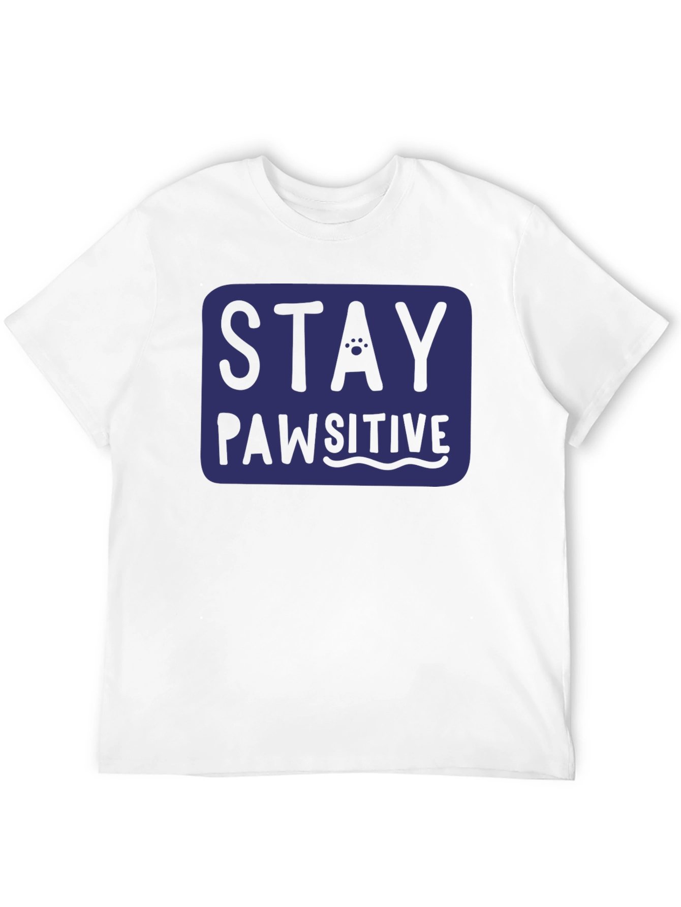 Black Stay Pawsitive T-Shirt - Blue Graphic Tee view 12
