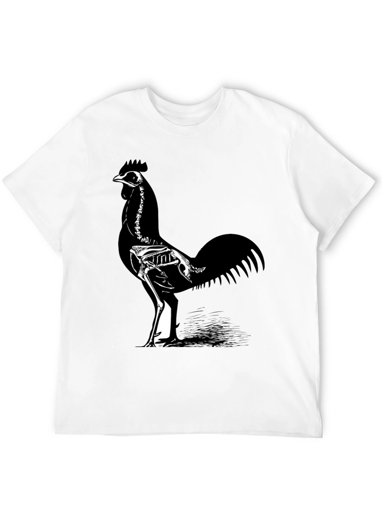 Black Skeleton Rooster T-Shirt - Black view 12