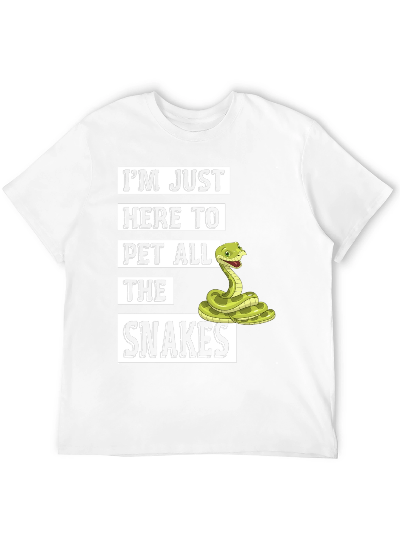 Black I'm Just Here to Pet All The Snakes T-Shirt view 12