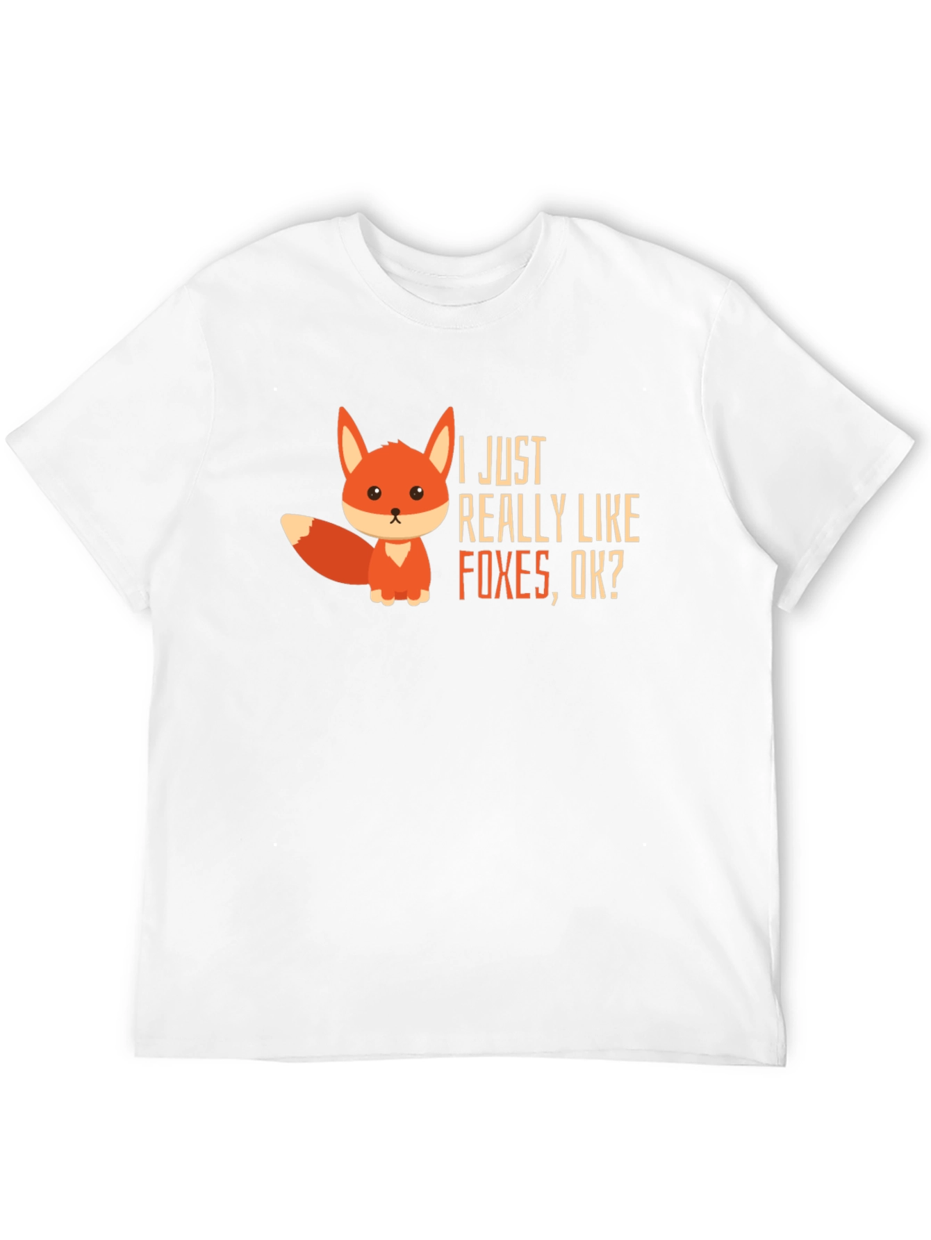Black Cute Fox Graphic Tee - I Just Really Like Foxes view 12