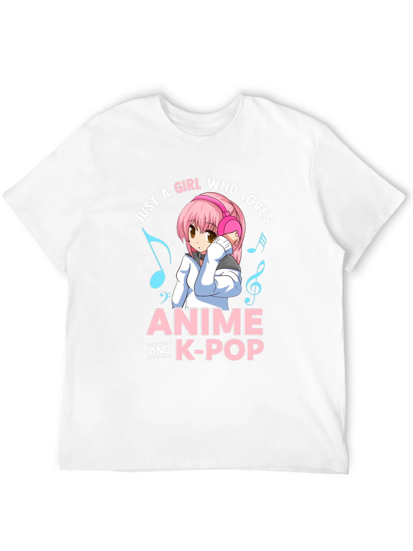 Black Anime & K-Pop Lover T-Shirt - Kawaii Girl Design view 12