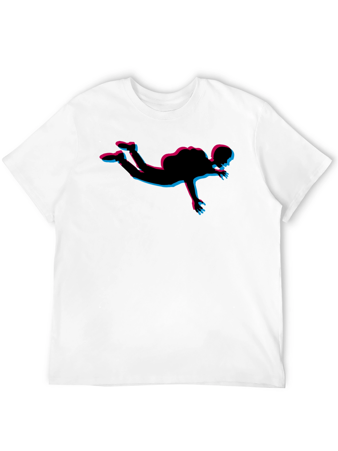 Black Skydiving Silhouette Graphic Tee - Black view 12
