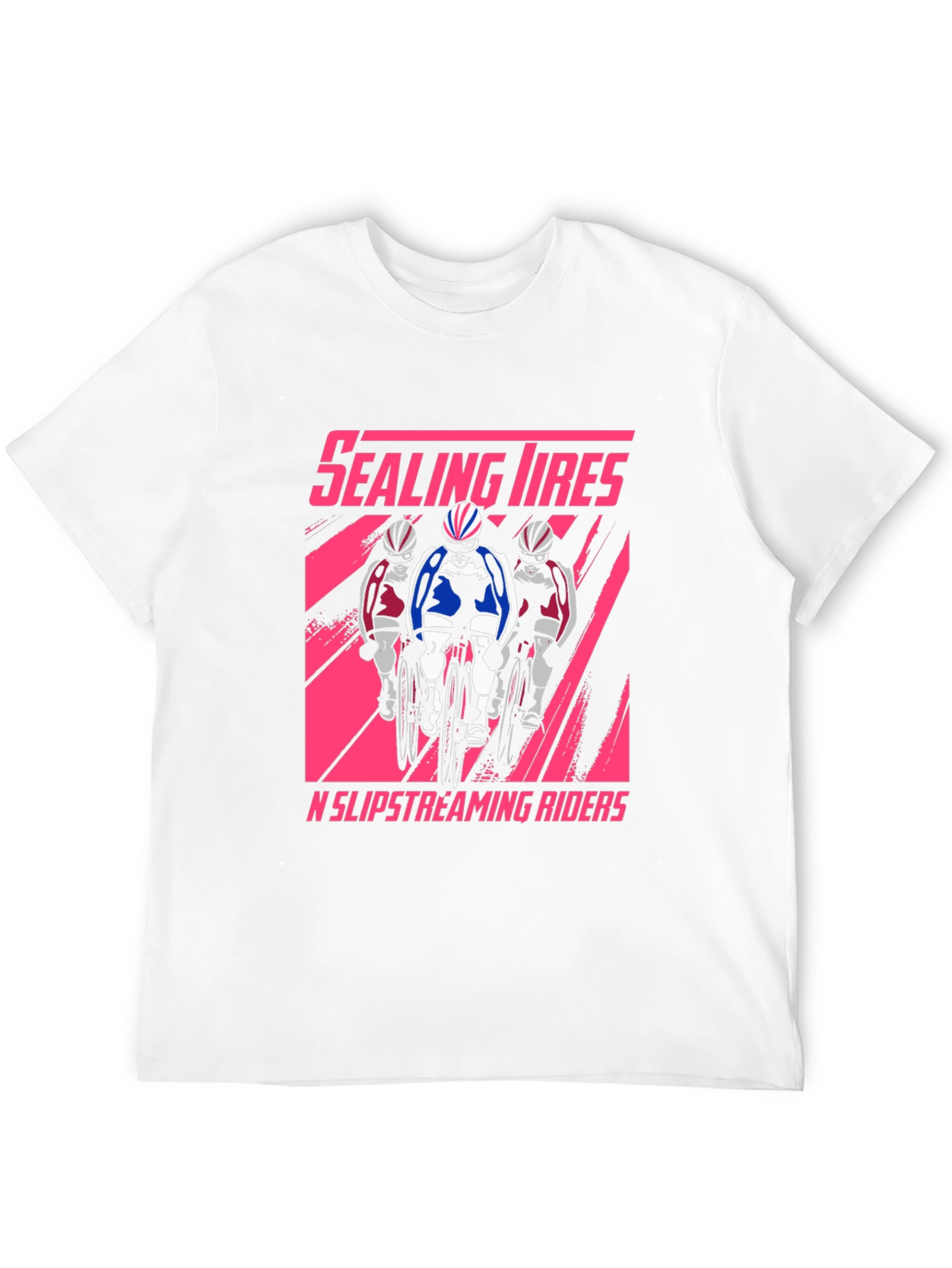 Black Sealing Tires Cycling T-Shirt - Slipstreaming Riders view 12