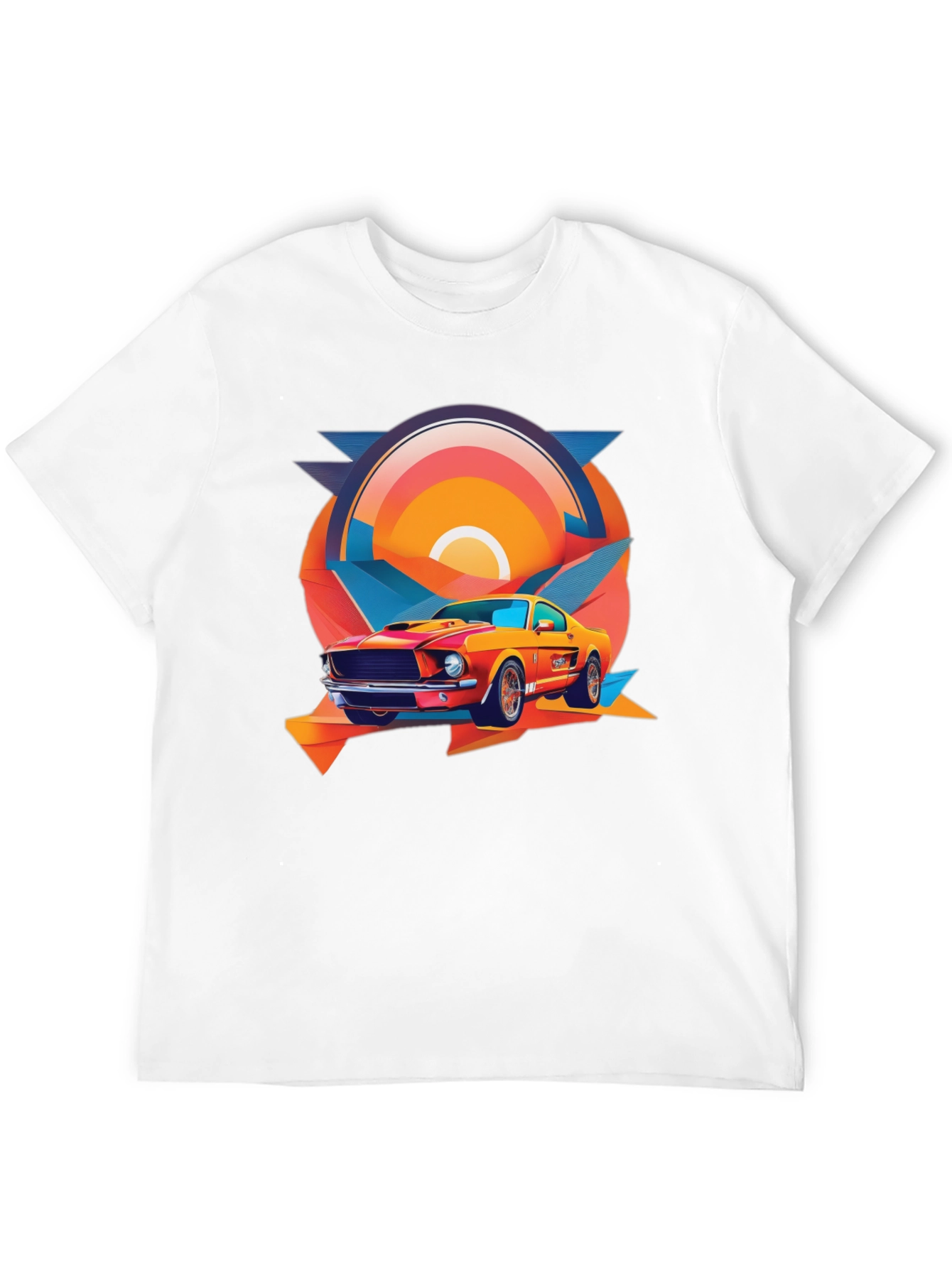 Black Retro Muscle Car Graphic Tee - Black view 12