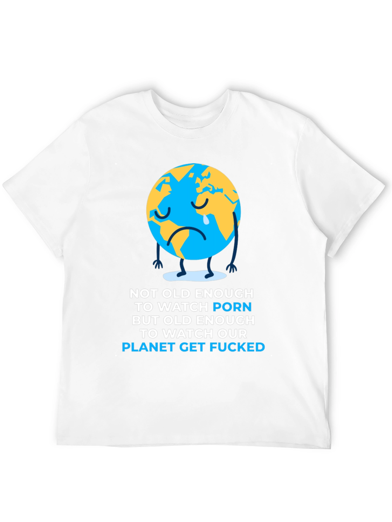 Black Sad Earth Graphic T-Shirt view 12