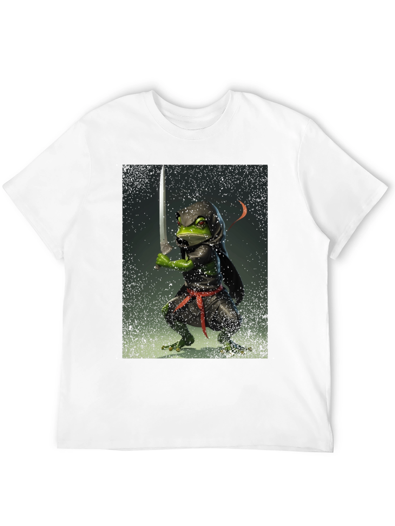 Black Ninja Frog T-Shirt - Funny Graphic Tee view 12