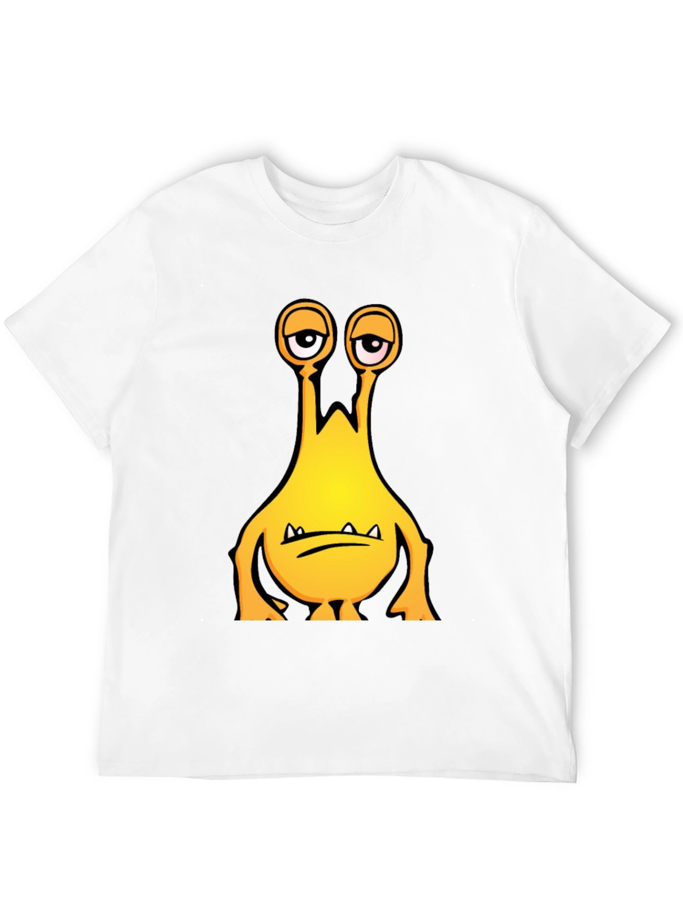 Black Funny Monster Graphic T-Shirt - Black Cotton Tee view 12