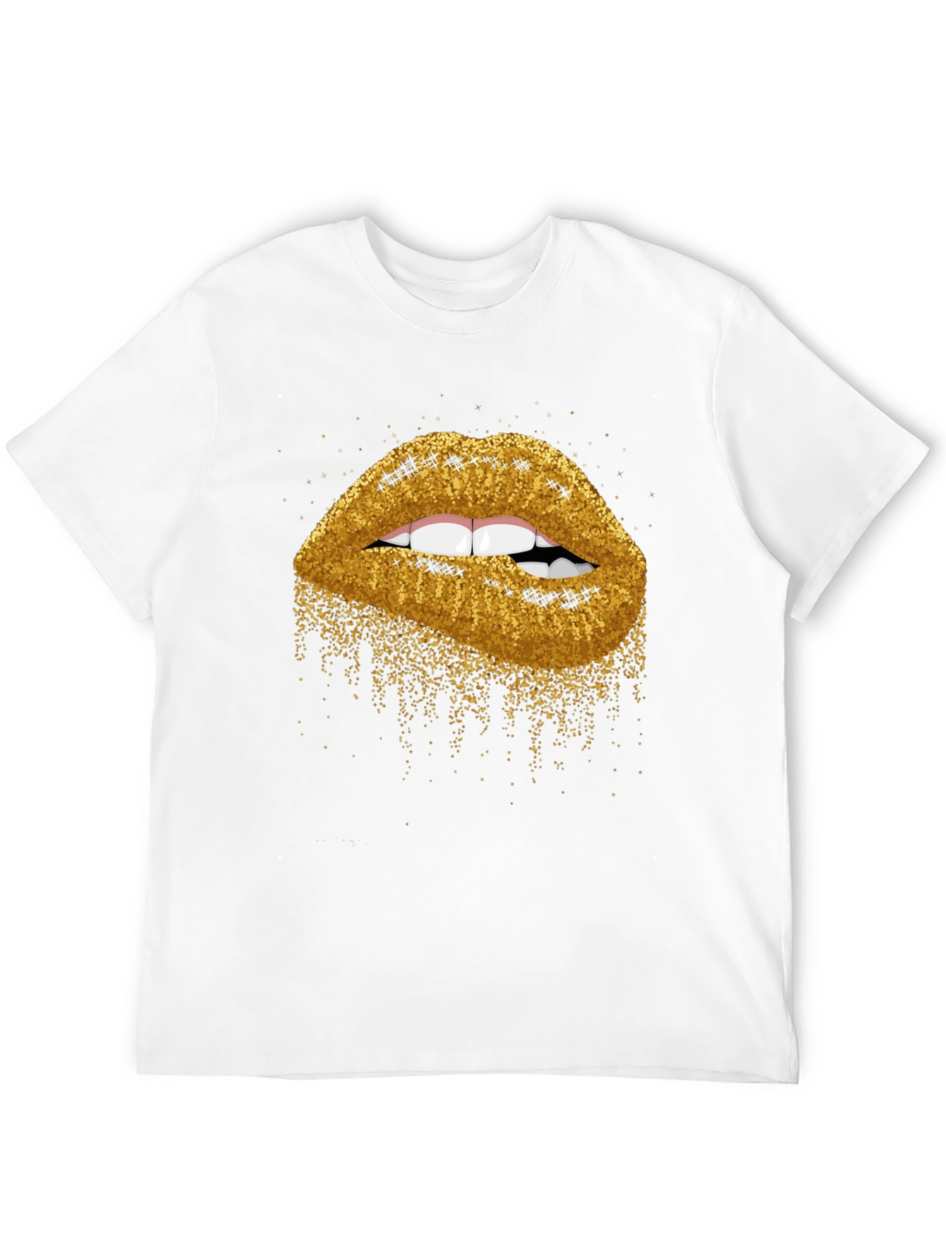 Black Glitter Lips Graphic Tee - Bold & Stylish view 12