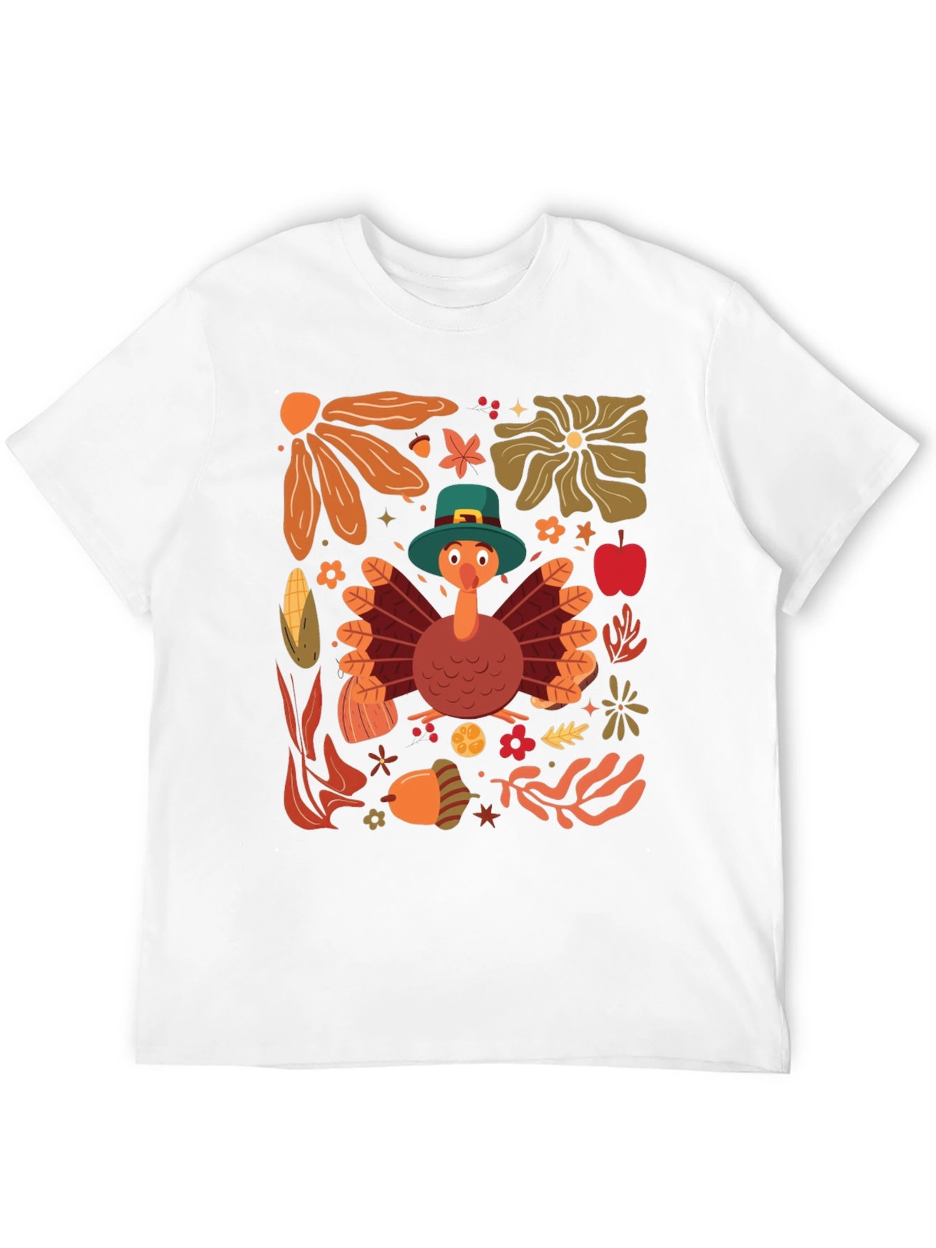 Black Thanksgiving Turkey Graphic T-Shirt view 12