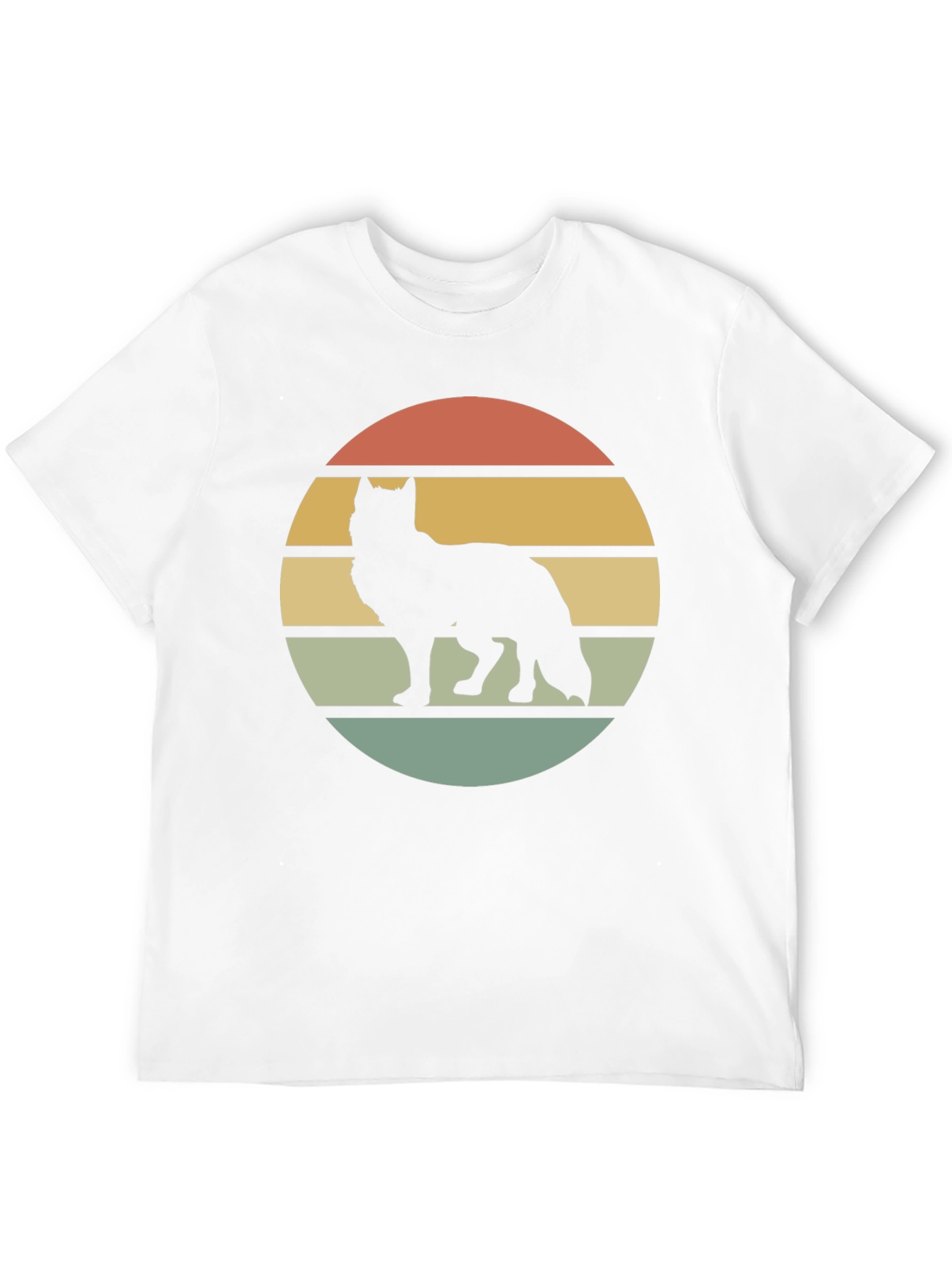 Black Wolf Silhouette Sunset Tee view 12