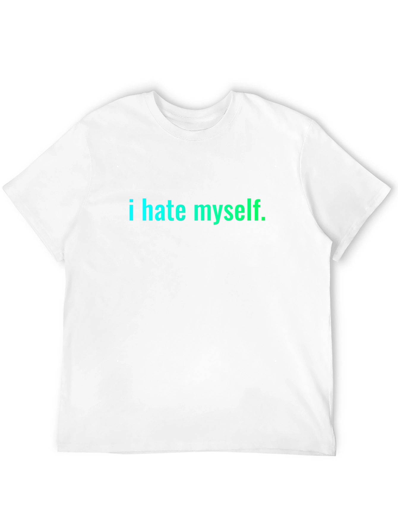 Black I Hate Myself Graphic Tee - Black Crew Neck T-Shirt view 12