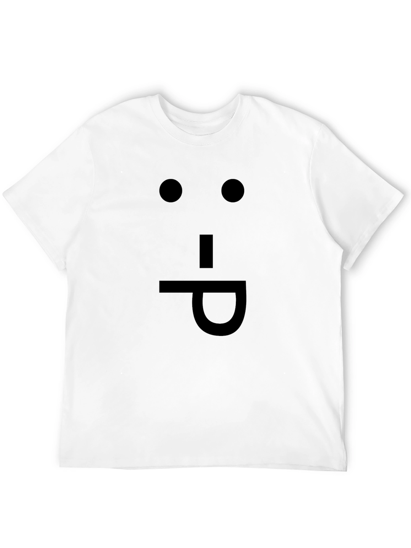 Black Funny Face Expression Black Cotton T-Shirt view 12