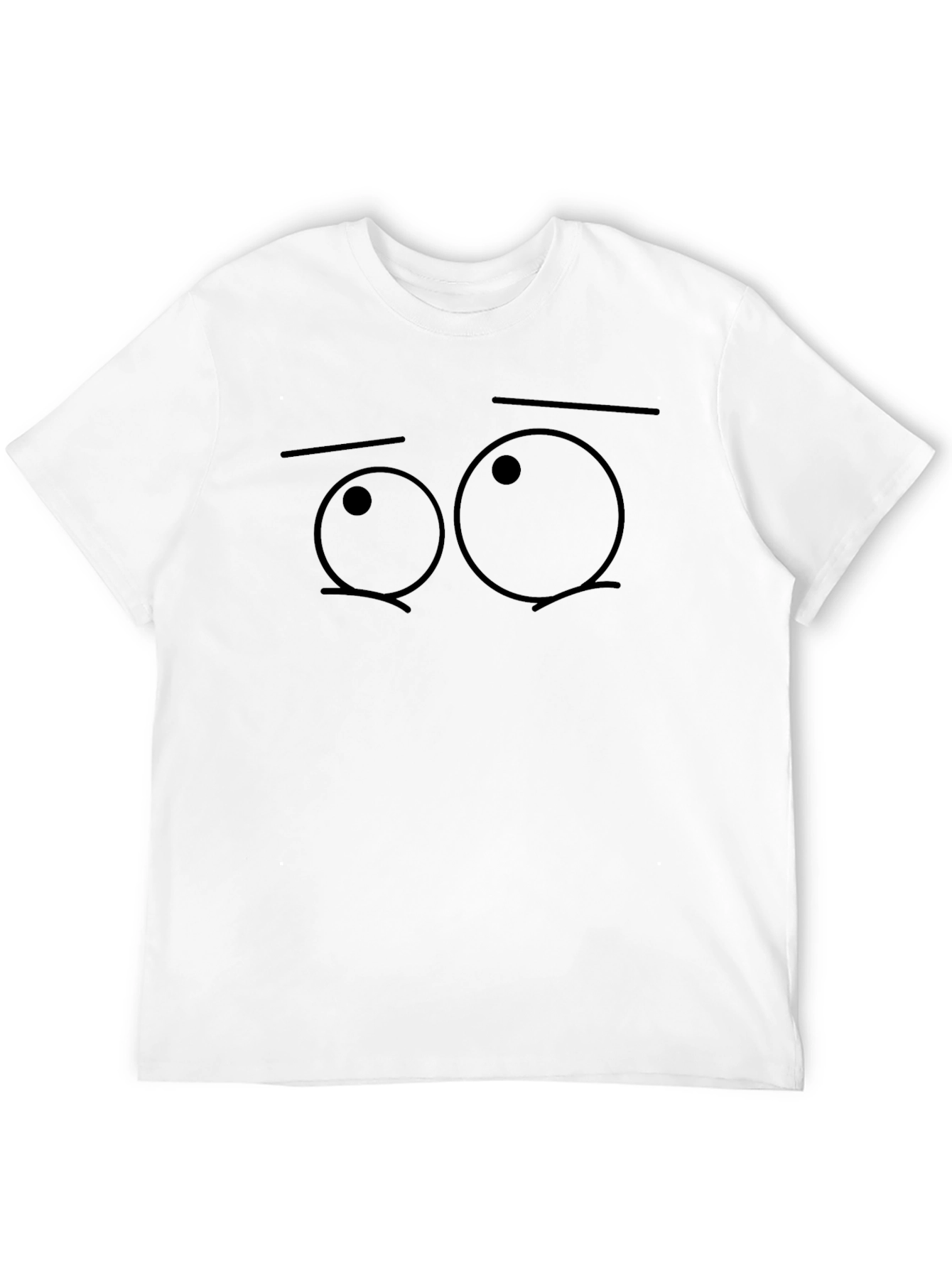 Black Funny Googly Eyes Black Graphic T-Shirt view 12