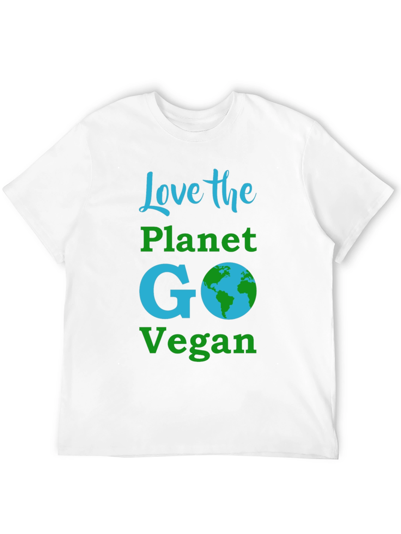 Black Love the Planet Go Vegan T-Shirt view 12