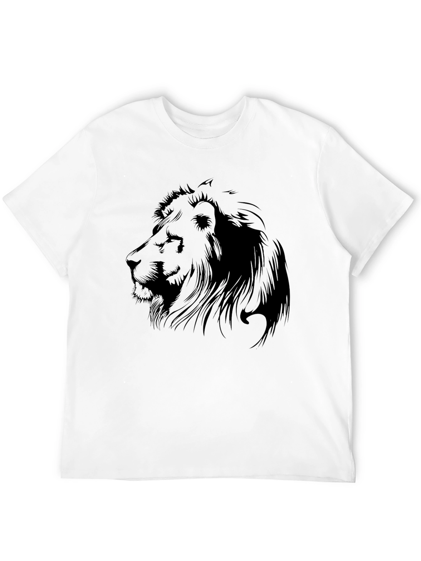 Black Lion Graphic T-Shirt - Men's Black Tee view 12