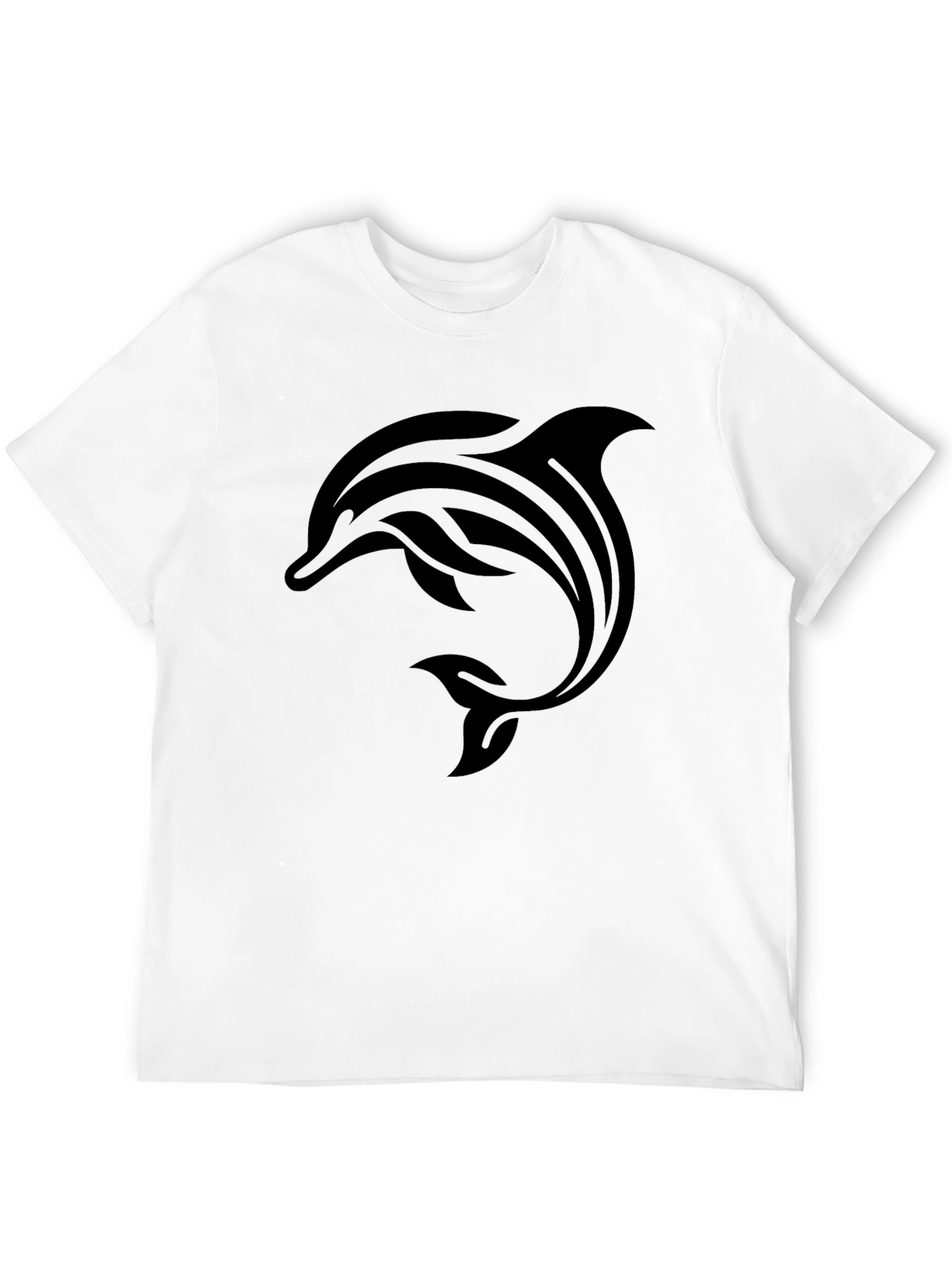 Black Black Dolphin Graphic Tee - Men's Casual Style view 12