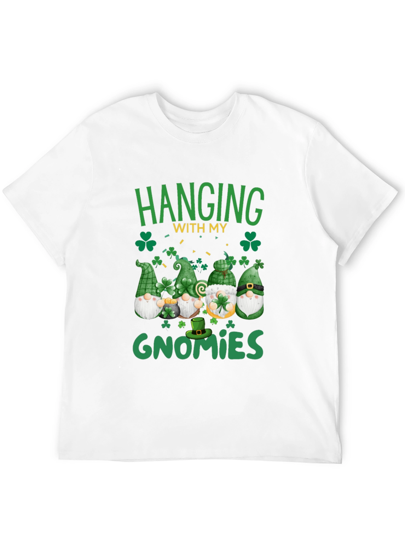 Black St. Patrick's Day Gnome T-Shirt view 12