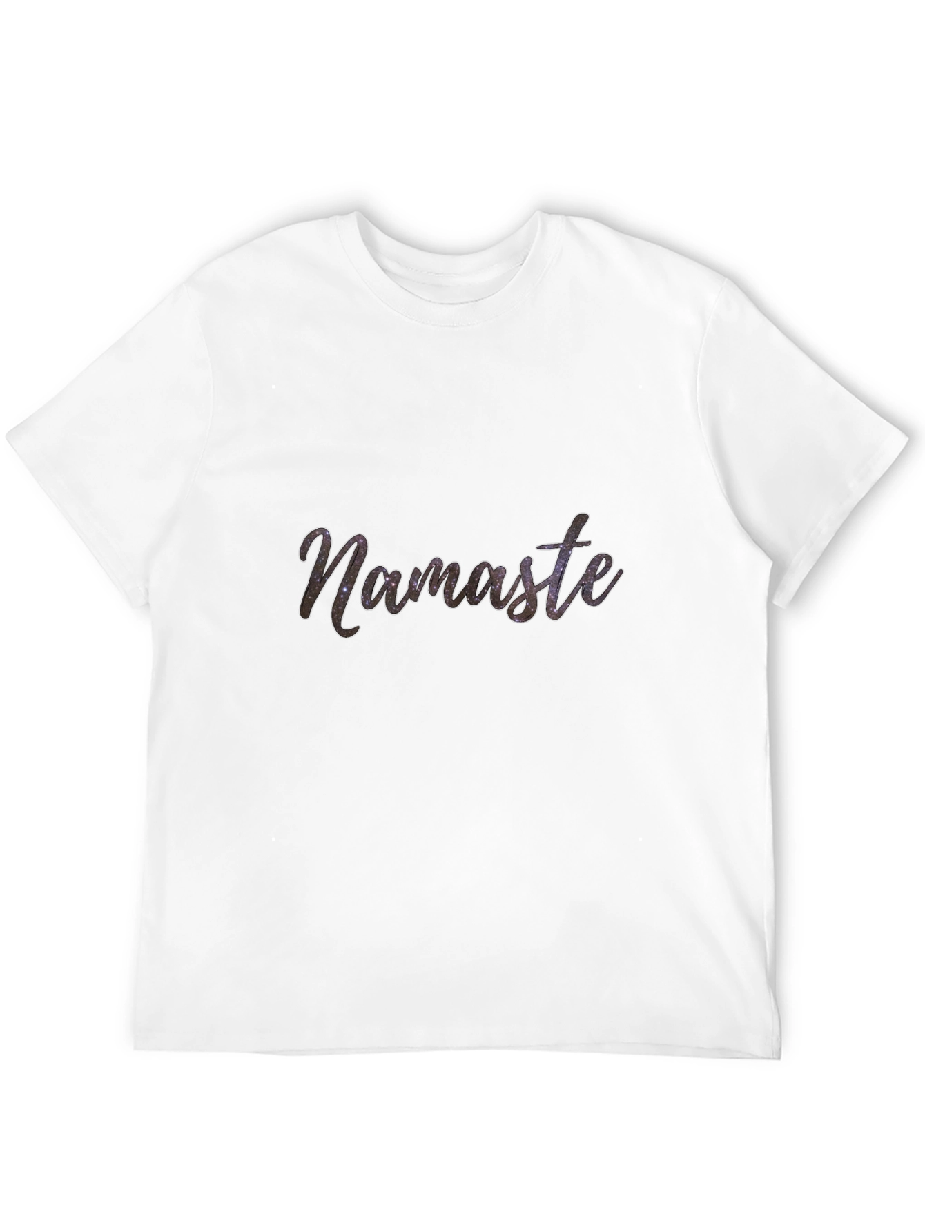 Black Namaste Galaxy Print Black T-Shirt view 12