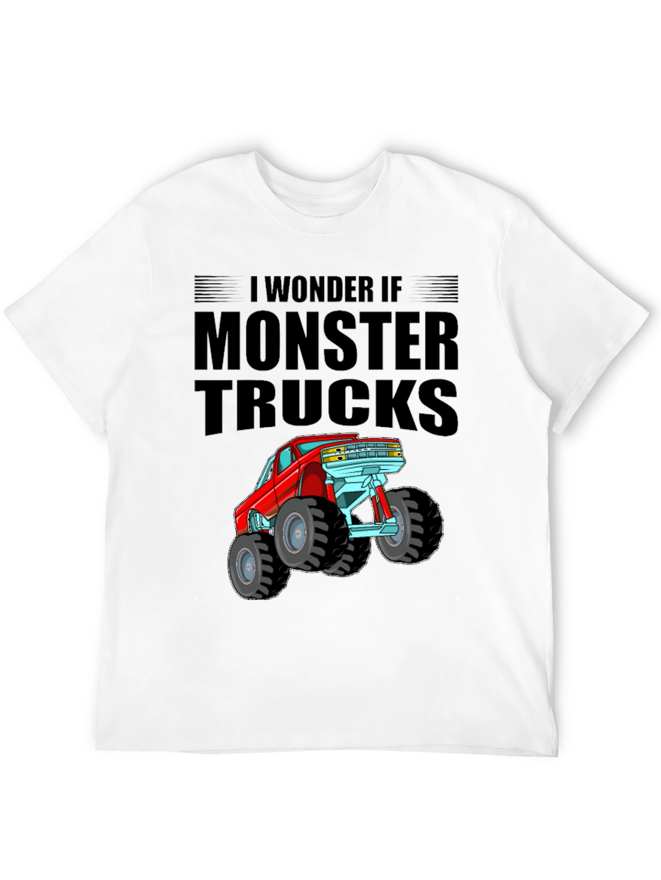 Black Monster Truck Graphic Tee - Black Cotton T-Shirt view 12