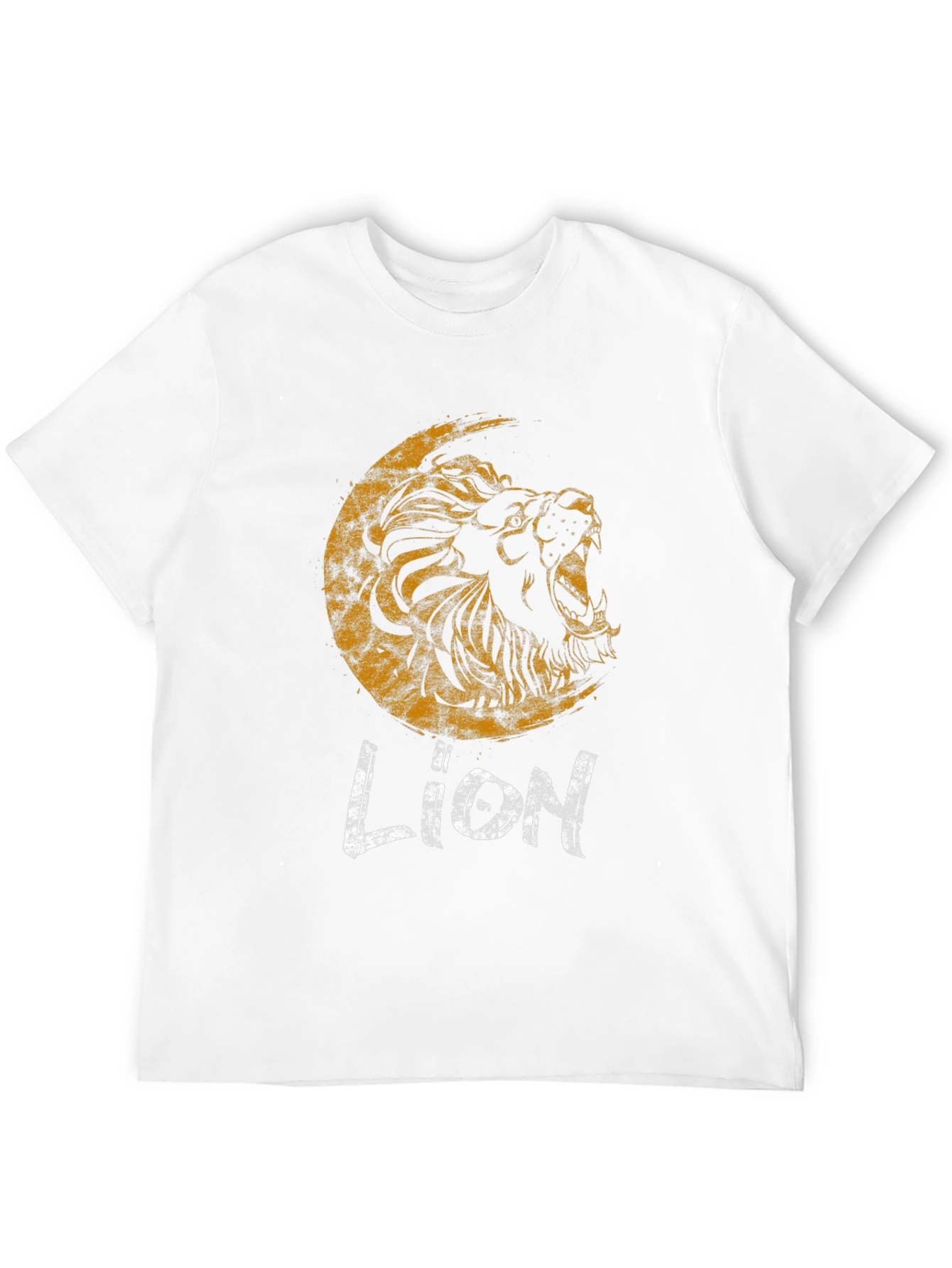 Black Lion Graphic Print Black T-Shirt view 12