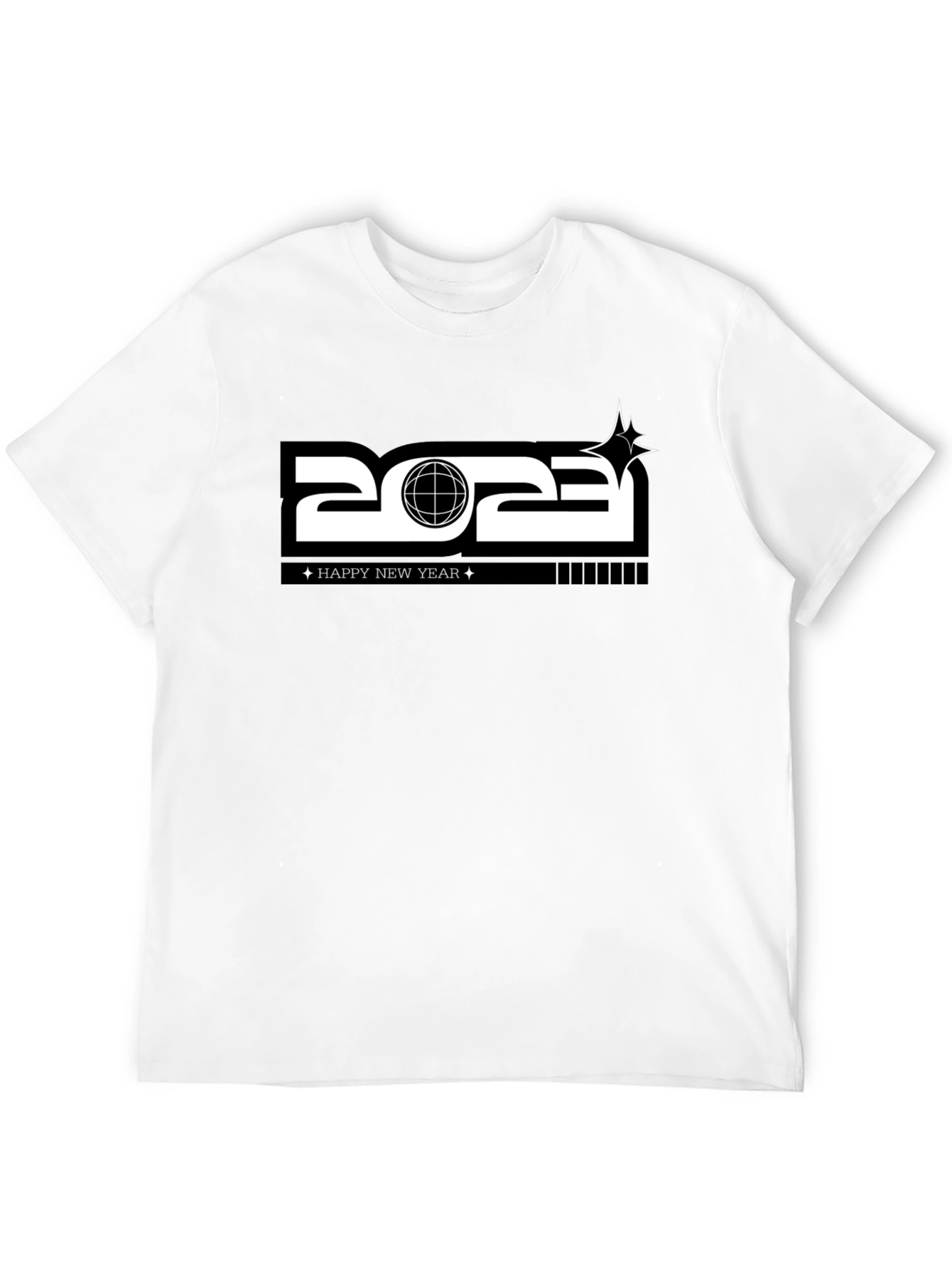Black Happy New Year 2023 Graphic T-Shirt view 12