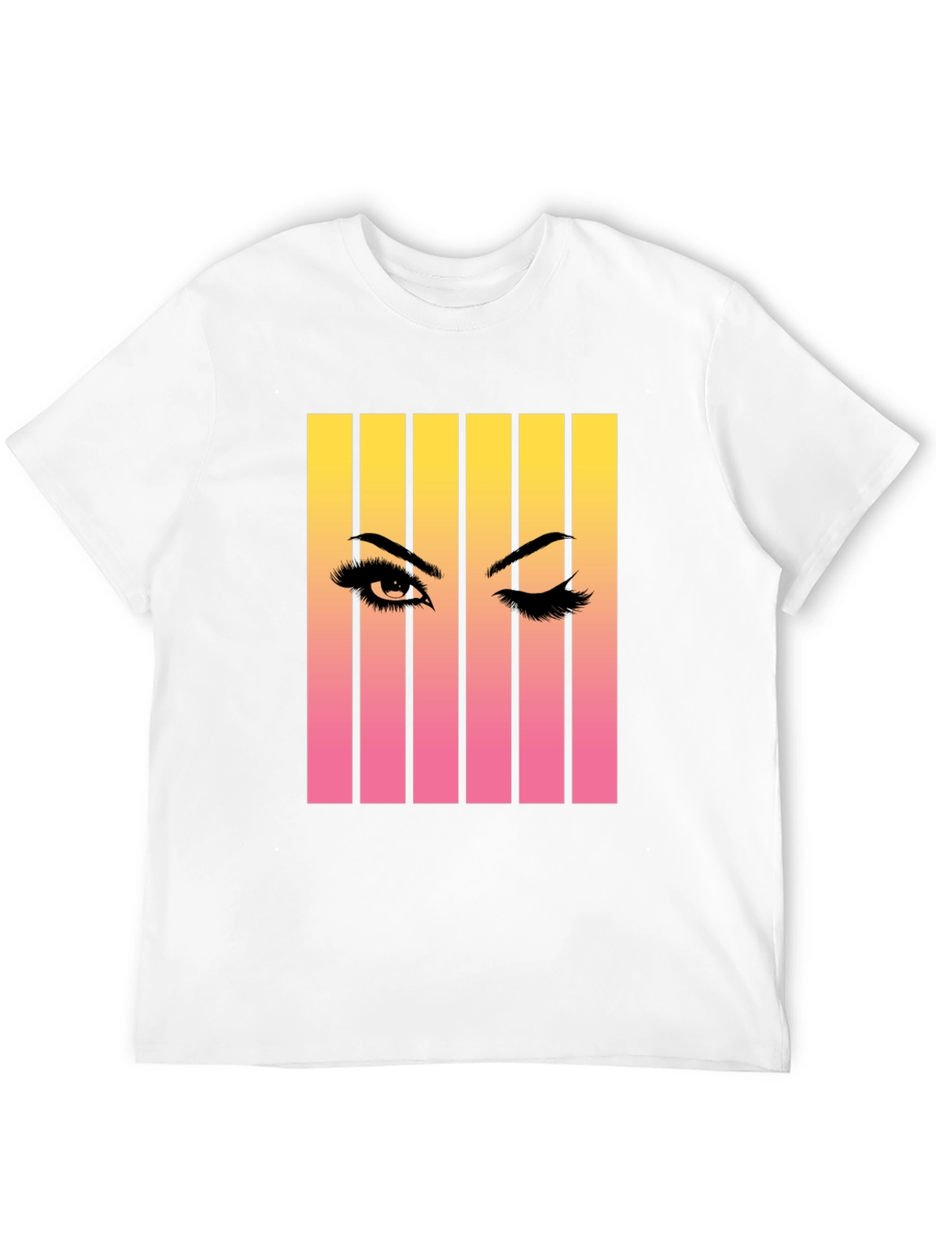 Black Eye Wink Graphic Tee - Retro Style Unisex T-Shirt view 12