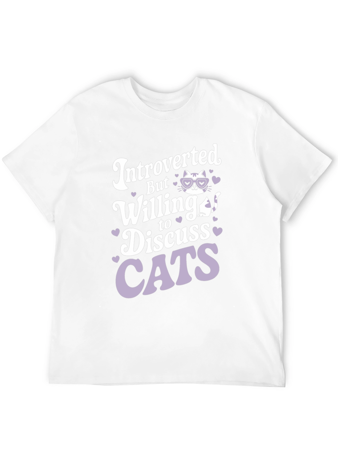 Black Introverted Cat Lover T-Shirt view 12