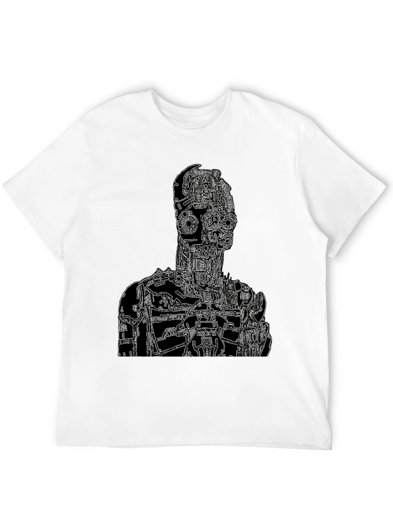 Black Robotic Anatomy Graphic Tee - Black view 12
