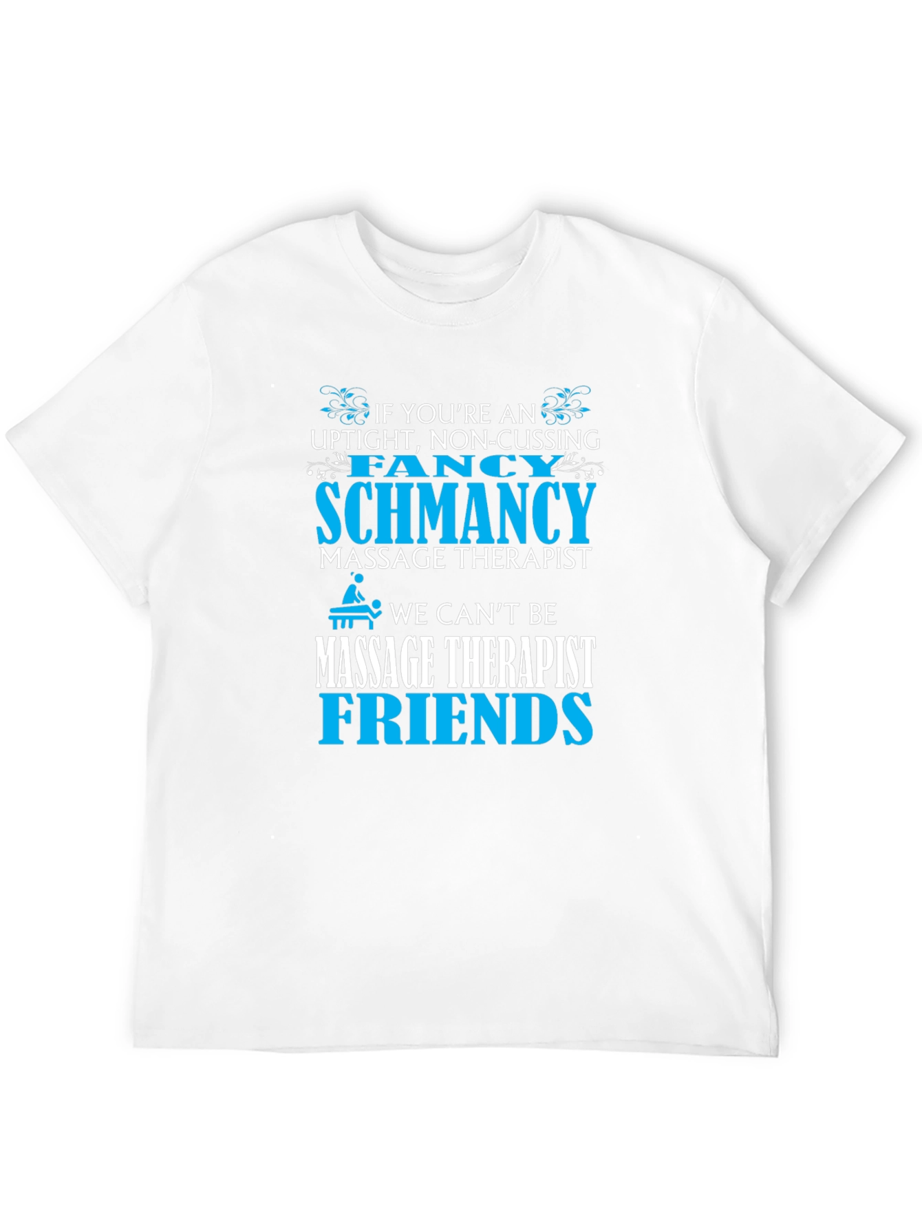 Black Funny Massage Therapist Graphic T-Shirt view 12