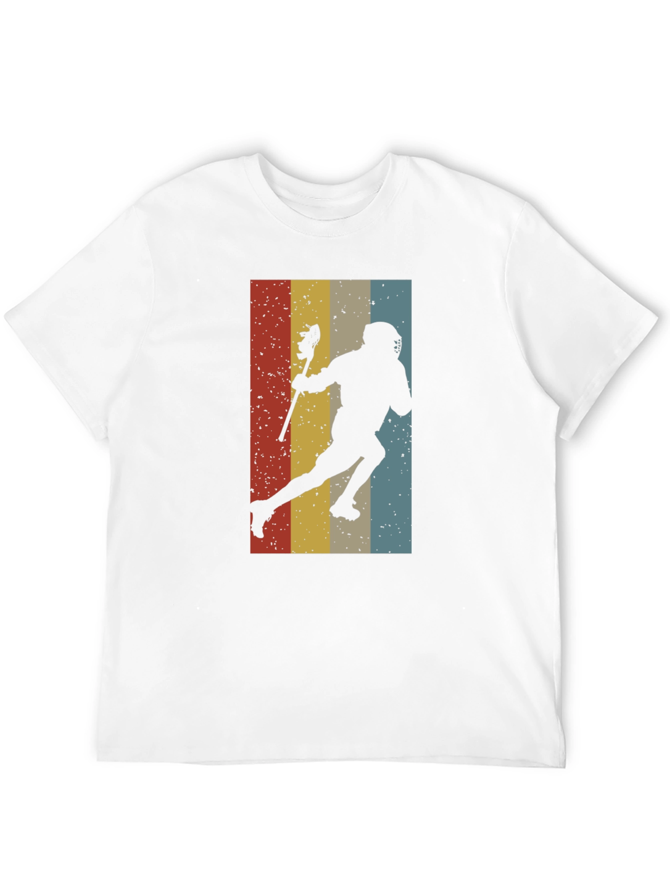 Black Vintage Lacrosse Player Graphic Tee view 12