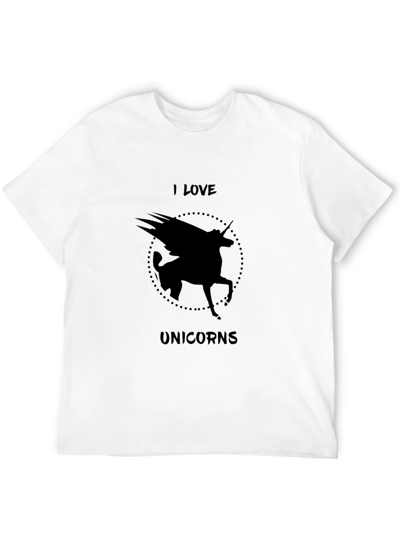 Black I Love Unicorns Black Graphic Tee view 12