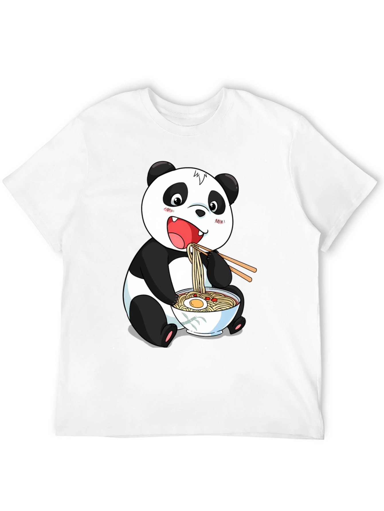 Black Panda Ramen Graphic Tee - Cute Cartoon Style view 12