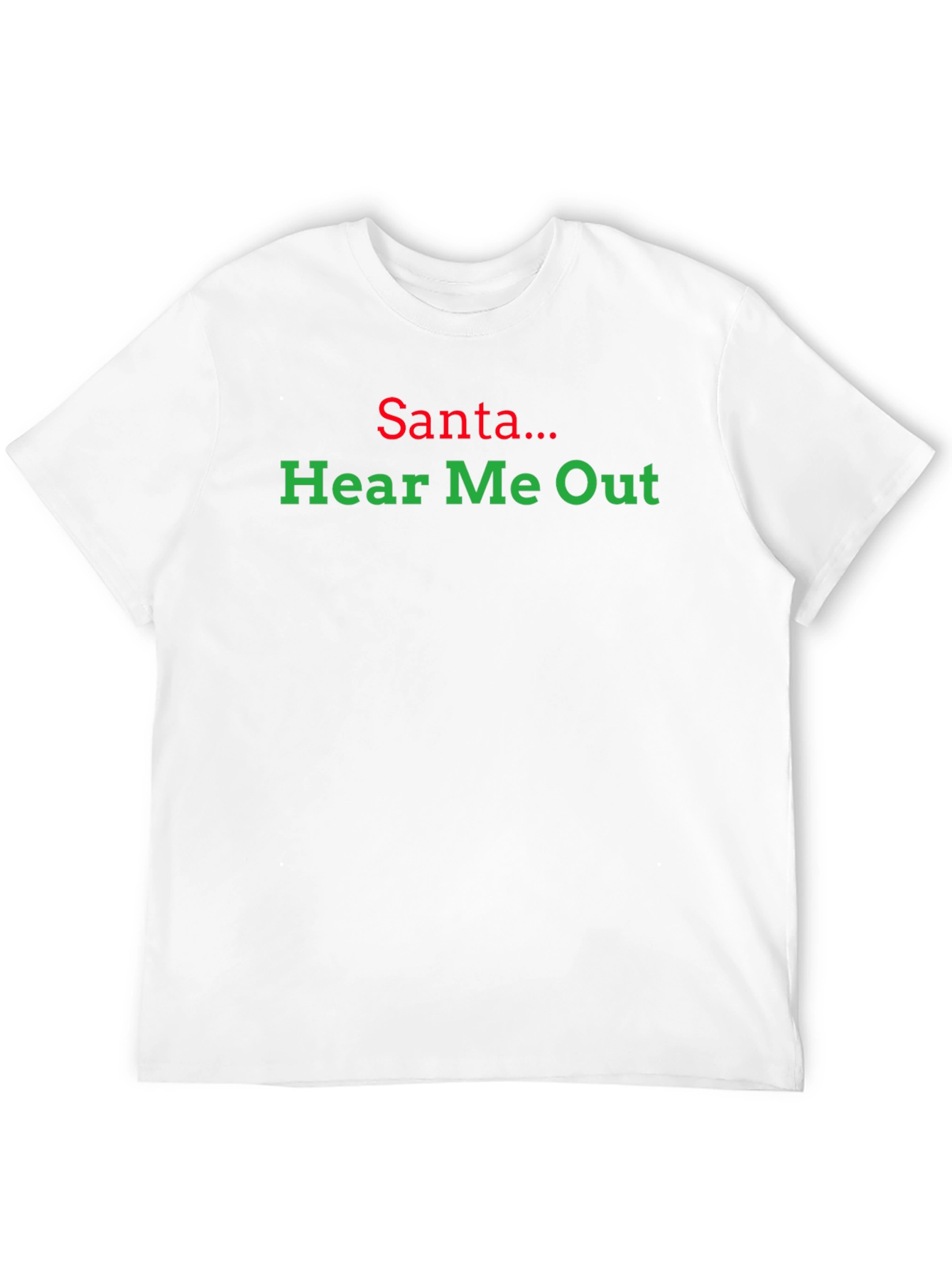 Black Santa Hear Me Out T-Shirt - Holiday Graphic Tee view 12