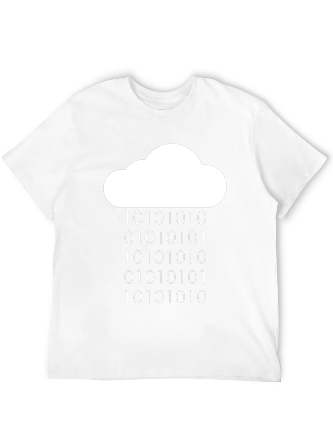 Black Cloud Binary Code T-Shirt - Geeky & Stylish view 12
