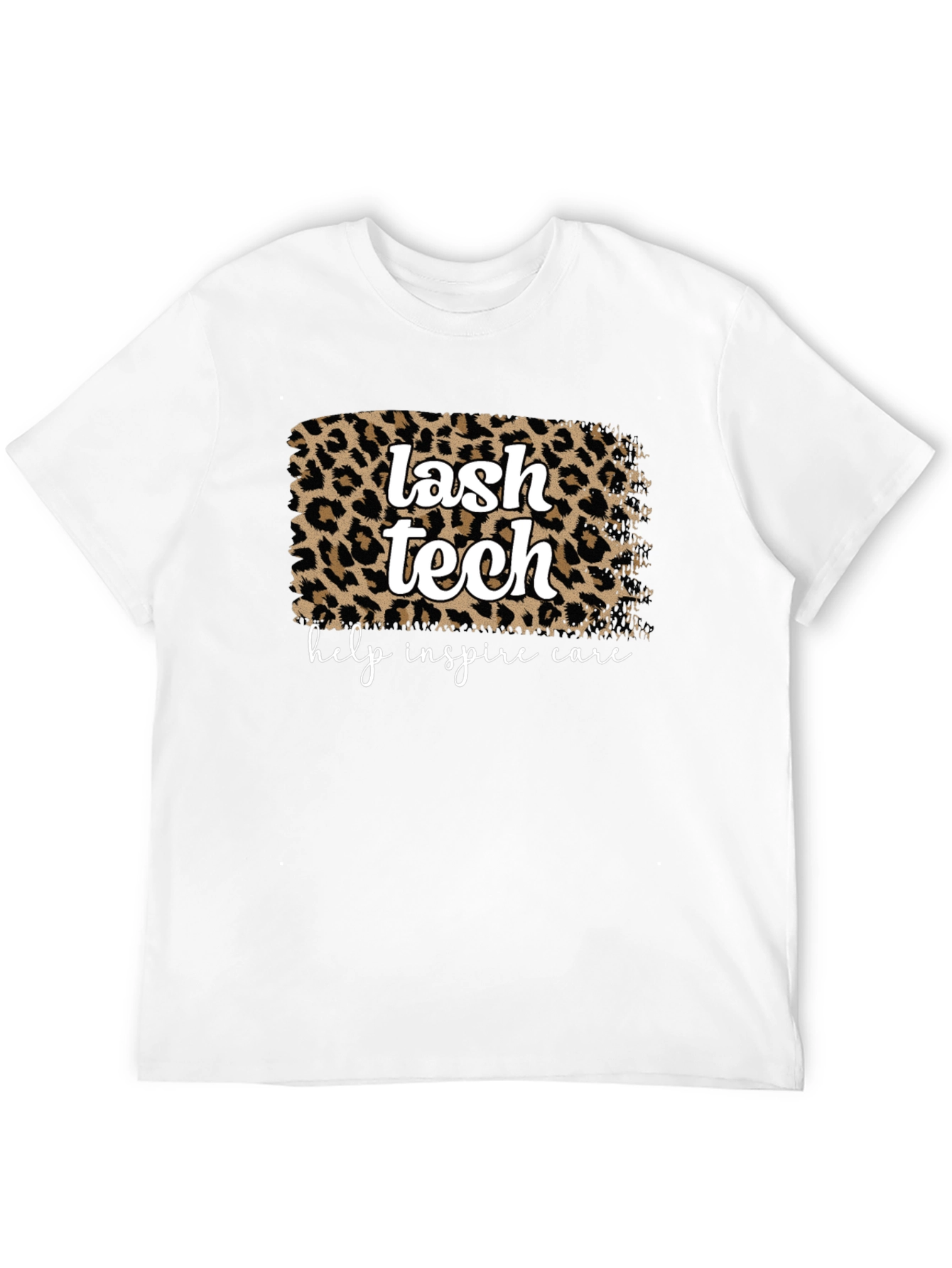 Black Lash Tech Leopard Print Graphic T-Shirt view 12