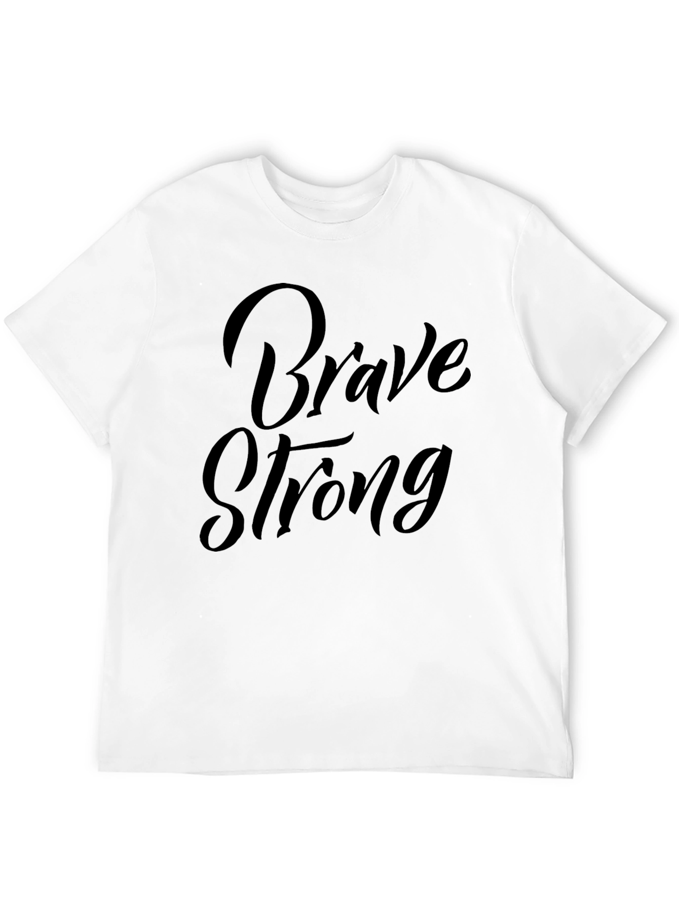 Black Brave Strong Graphic Black T-Shirt view 12