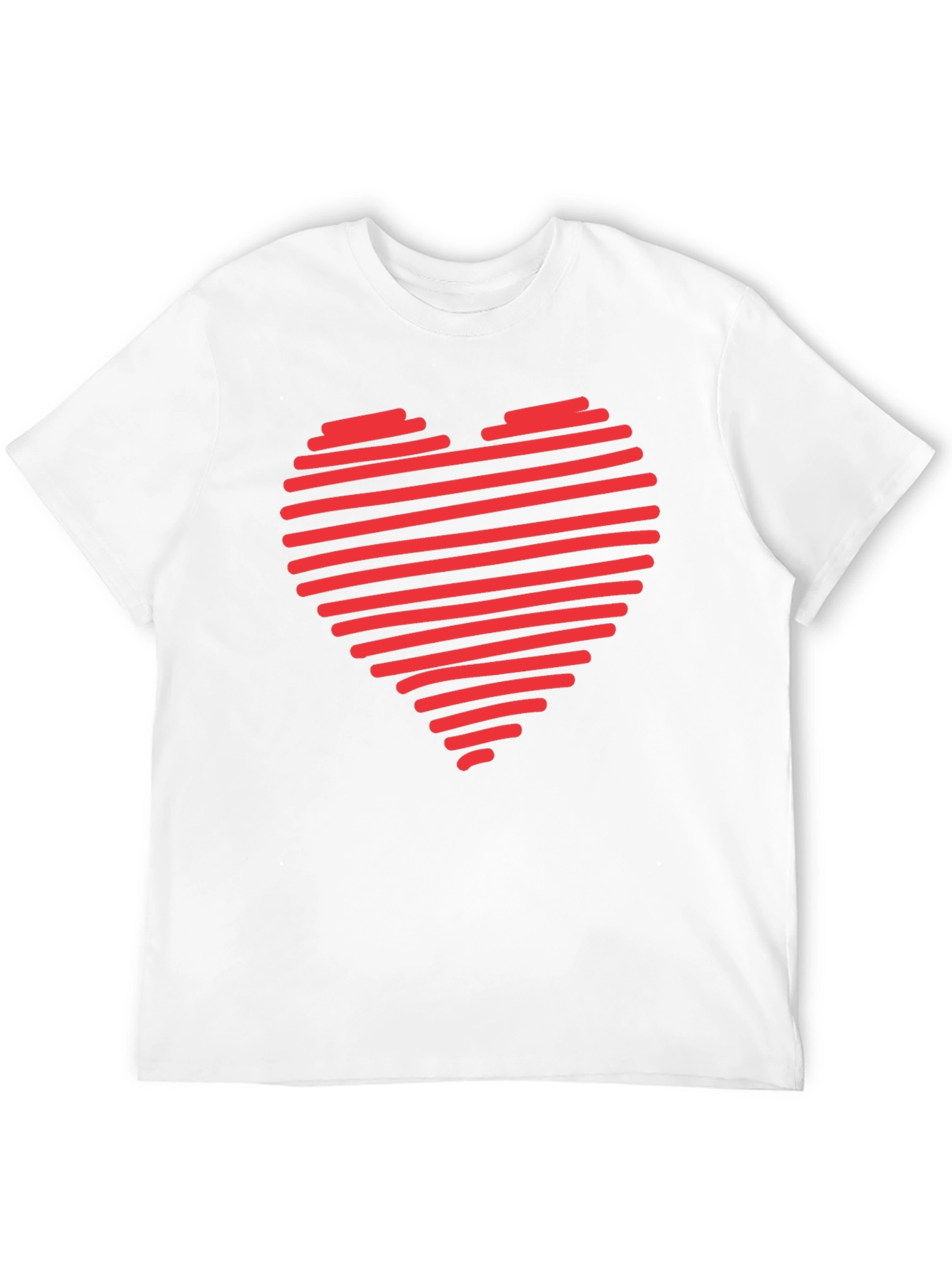 Black Red Heart Stripes Black T-Shirt Love Graphic Tee view 12