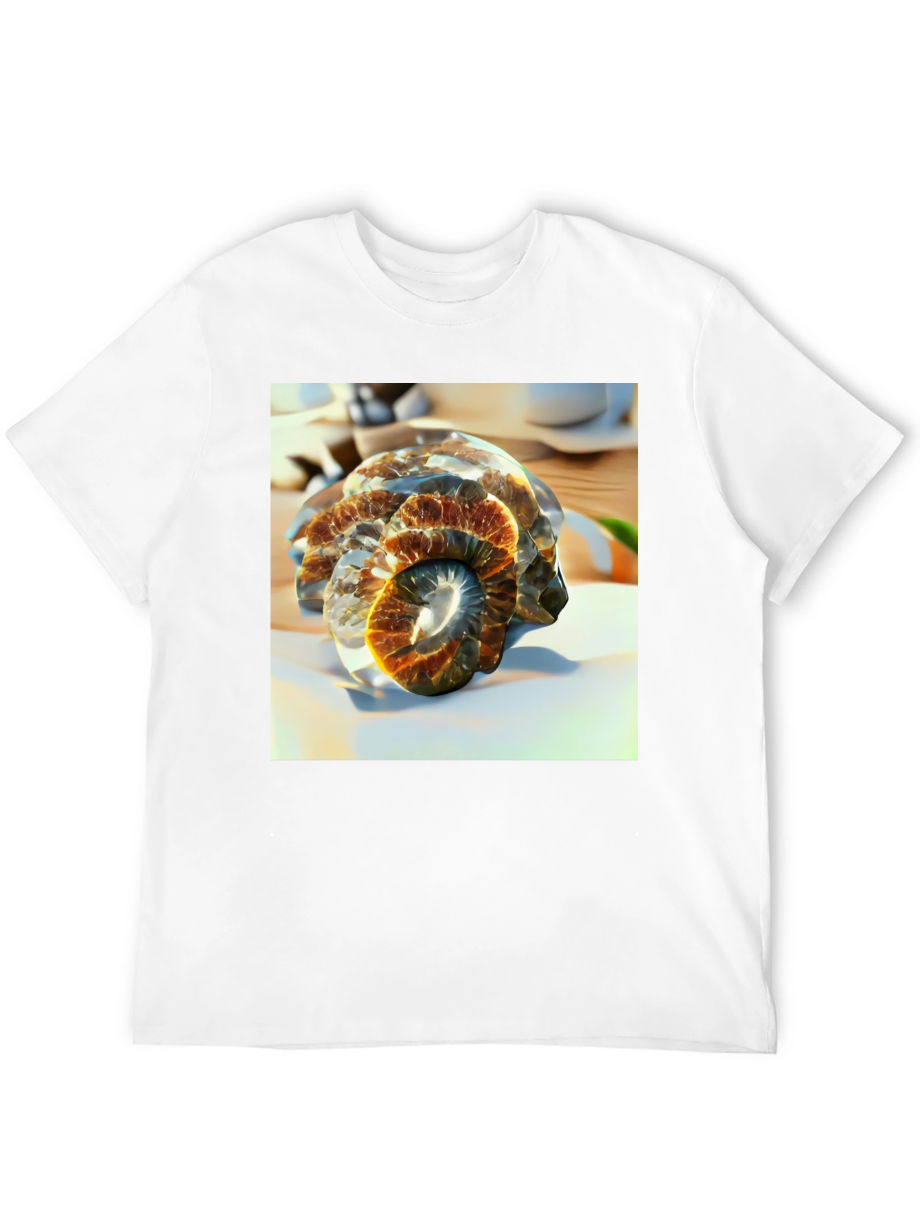 Black Spiral Fossil Graphic Tee - Unique Design, Soft Cotton view 12
