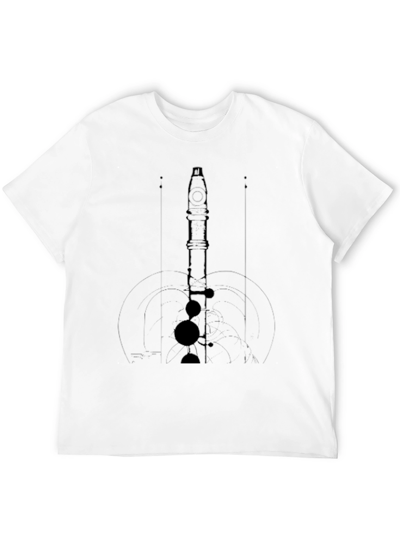 Black Clarinet Graphic Print Black Tee view 12
