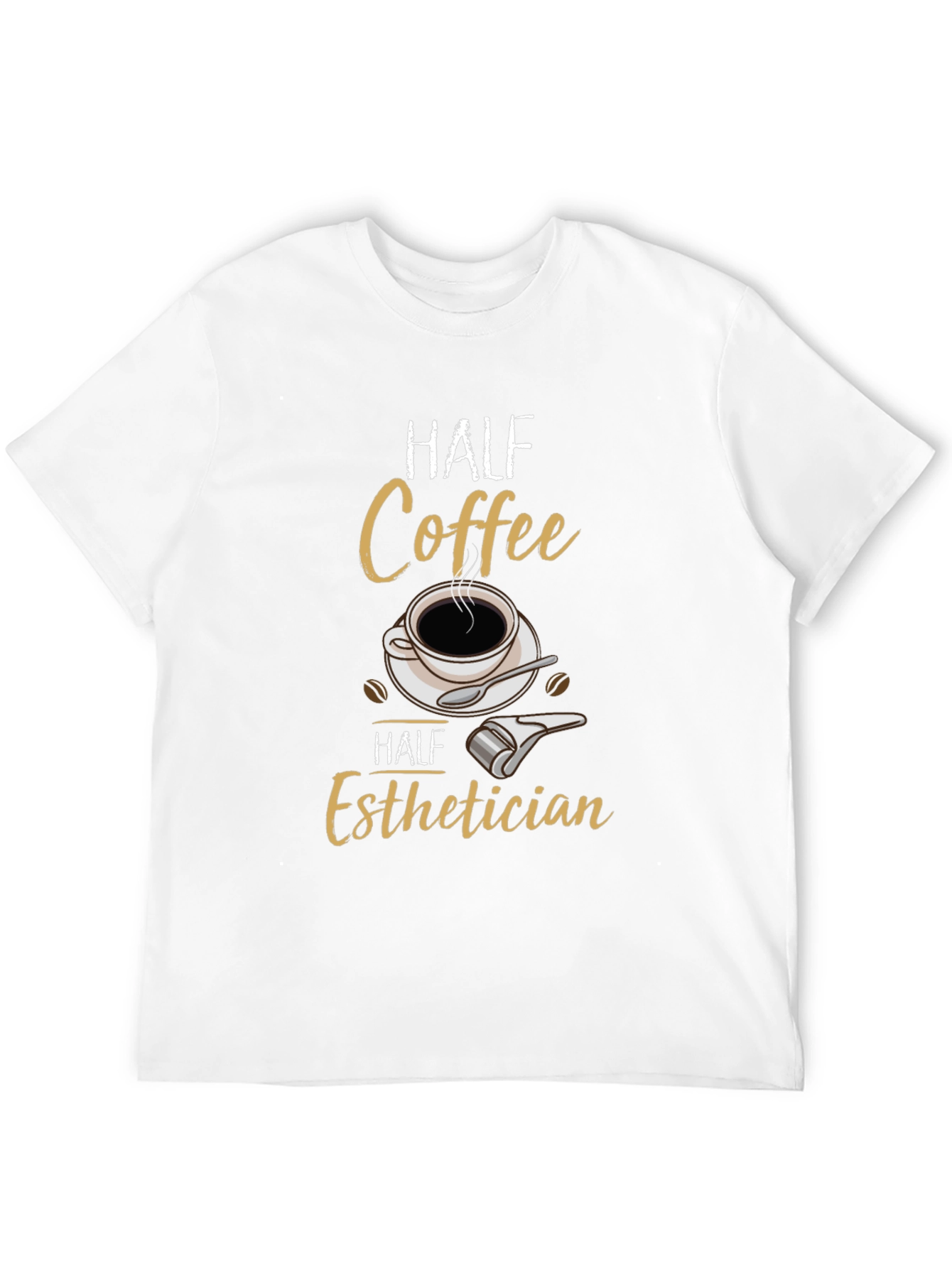 Black Half Coffee Half Esthetician T-Shirt view 12