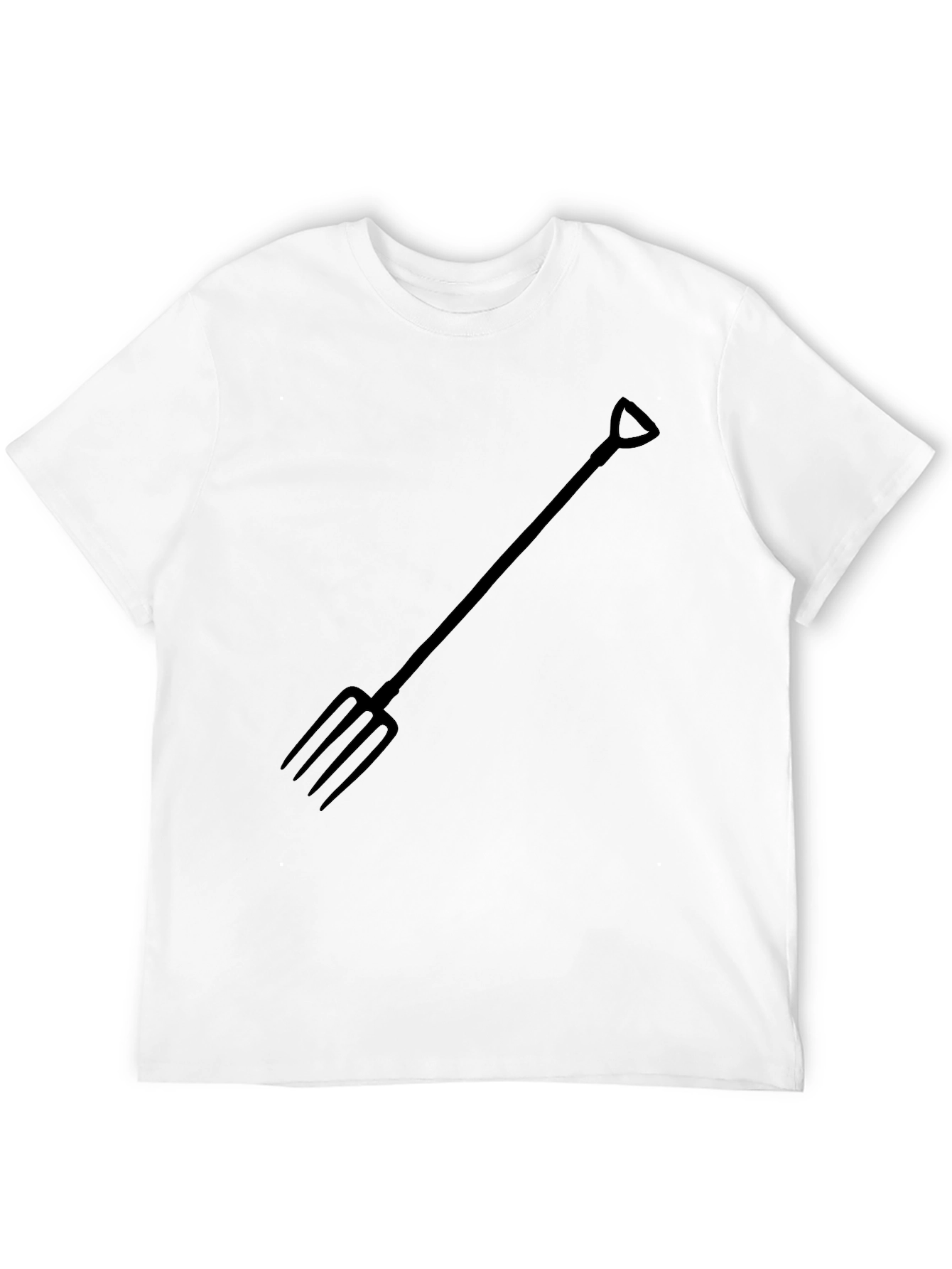 Black Black T-Shirt with Pitchfork Graphic view 12