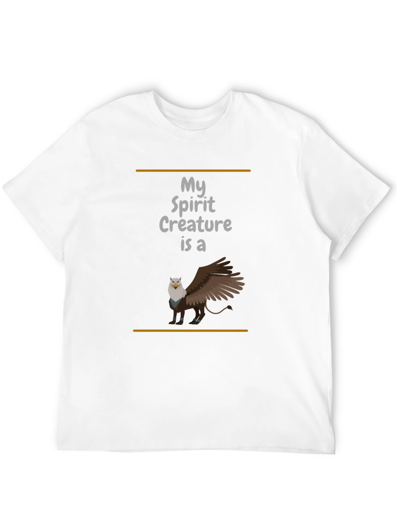 Black My Spirit Creature Gryphon Graphic T-Shirt view 12