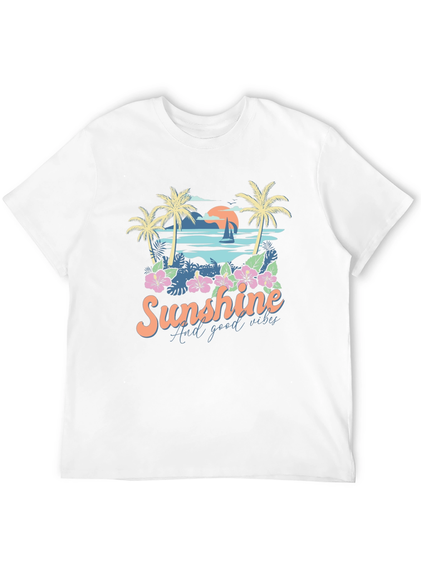 Black Sunshine & Good Vibes Graphic Tee - Black view 12