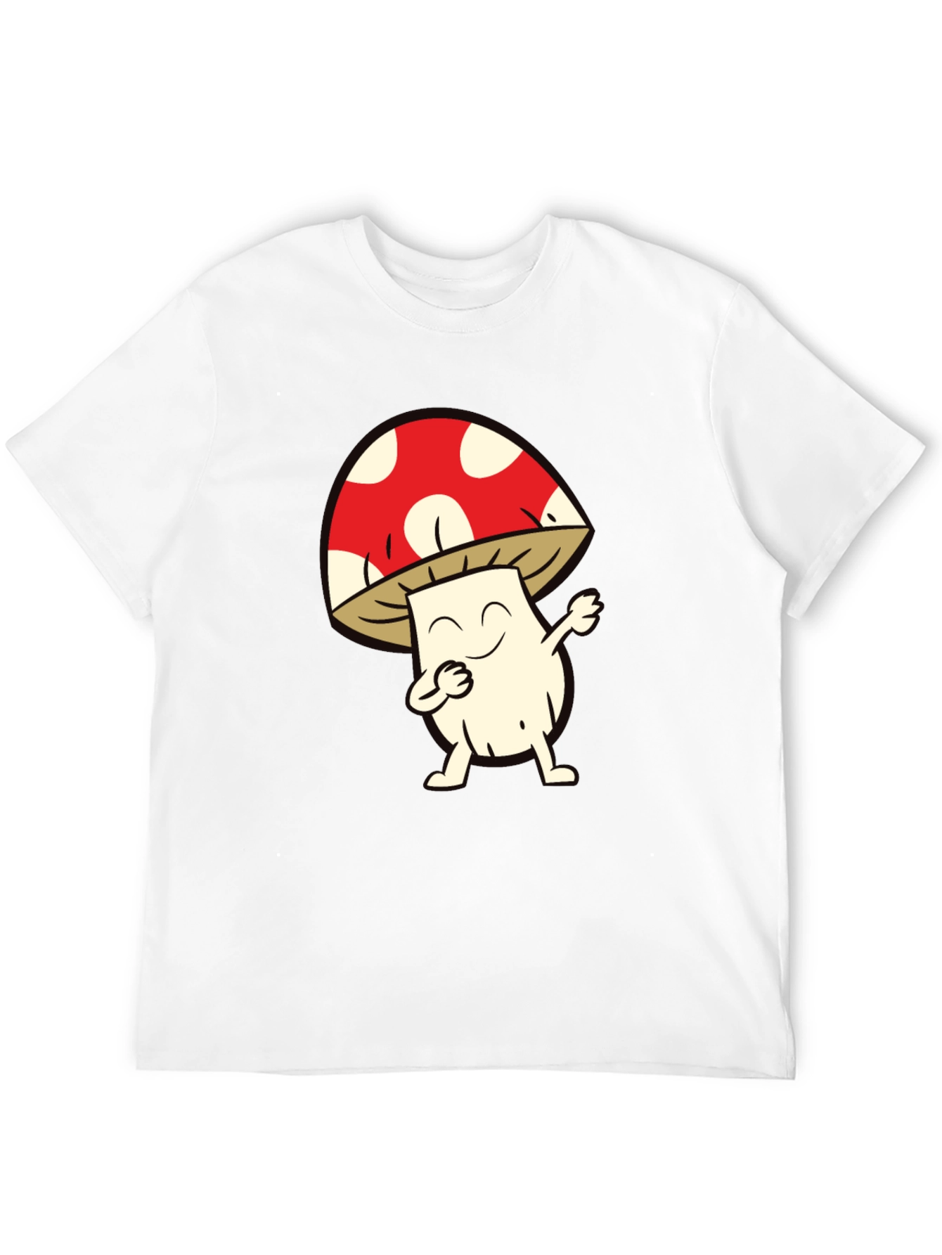 Black Funny Mushroom Dab Dance Black T-Shirt view 12