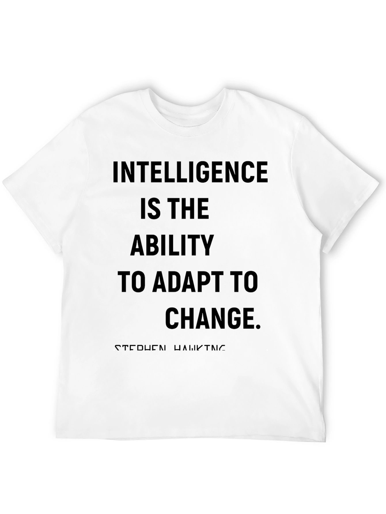 Black Intelligence Quote T-Shirt - Stephen Hawking view 12