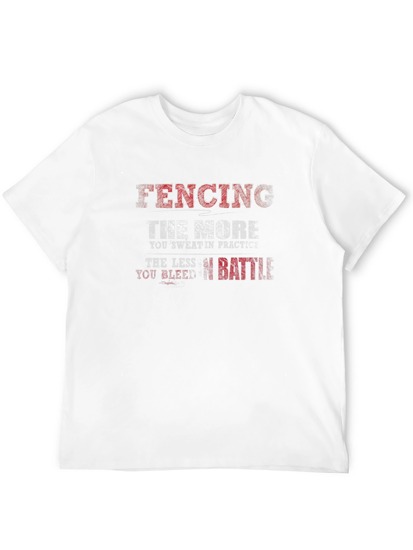 Black Fencing Practice T-Shirt - Sweat More, Bleed Less view 12