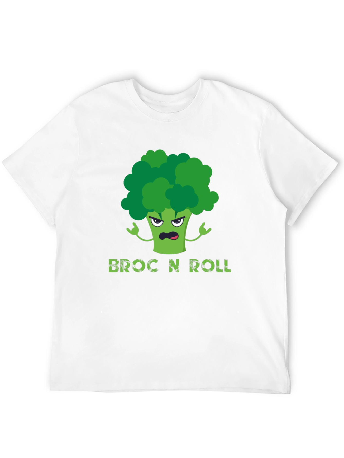 Black Broc N Roll T-Shirt - Funny Broccoli Graphic Tee view 12