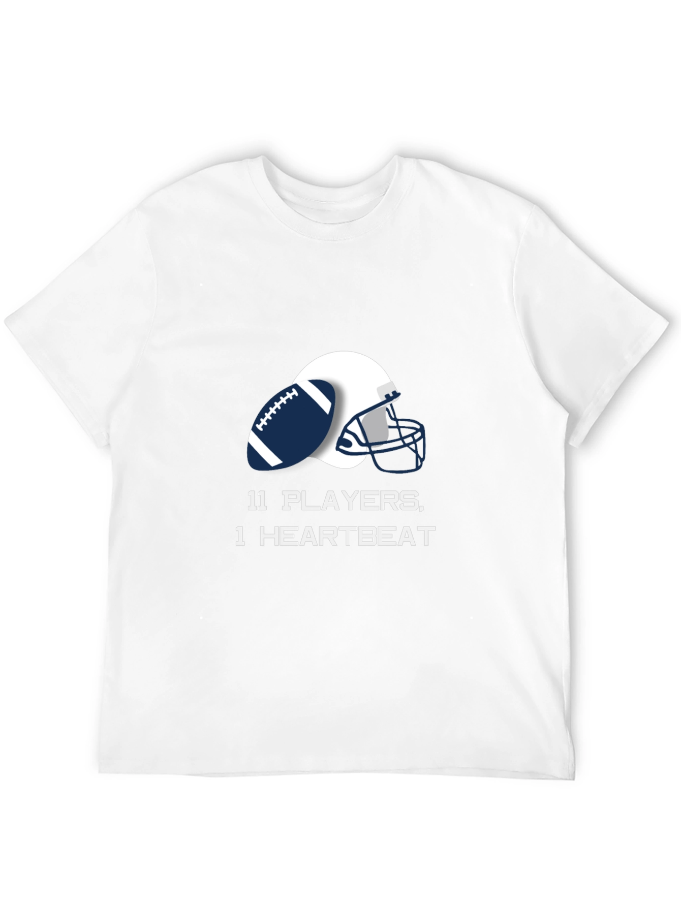 Black Football Team Unity Tee - 11 Players, 1 Heartbeat view 12